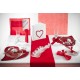 Sets de Table Coeur Rouge Pailleté Luxe 38 cm les 2