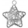 Etoiles métal argent Déco Festive 3 cm les 6