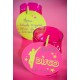 Marque Place Disco Rond Fuschia Vert Anis 9.7cm les 10