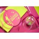 Marque-Place Disco Rond Fuschia Vert Anis 9.7cm les 10