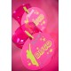 Marque-Place Disco Rond Fuschia Vert Anis 9.7cm les 10