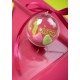 Marque-Place Disco Rond Fuschia Vert Anis 9.7cm les 10