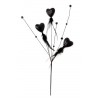 Piquet Coeurs Pailletés, Plumes, Perles Sur Tiges 48 cm