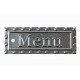 6 Etiquettes Menu Metal Argent pour menu fete