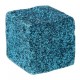 Cube paillete turquoise deco festive 25 mm les 12