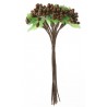 Baies Chocolat Avec Feuilles en Bouquet sur Tige les 12