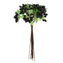 Baies Noires Avec Feuilles en Bouquet sur Tige les 12