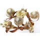 Boule transparente pailletee 10 cm deco table festive