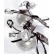 Boule transparente pailletee or pailletee argent deco feerique