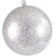 Boule transparente pailletee argent boule paillette plexi 10 cm