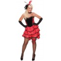 Déguisement Cancan Rouge Noir Deluxe Femme