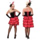 Deguisement cancan rouge noir moulin rouge deluxe Femme