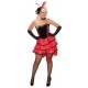 Déguisement Cancan Rouge Noir Deluxe Femme