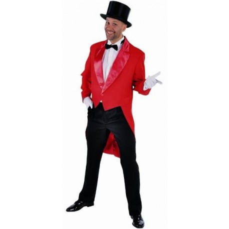 Costume Queue de Pie Cabaret Rouge Deluxe Homme