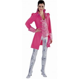 Déguisement Marquise Pirate Pink Manteau Luxe Femme