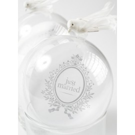 Marque Place Just Married Rond Blanc 9.8cm les 10