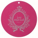 Marque Place Just Married Rond Fuschia 9.8cm les 10