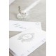 6 Cartes Just Married Blanches Cartes Invitation ou Menu