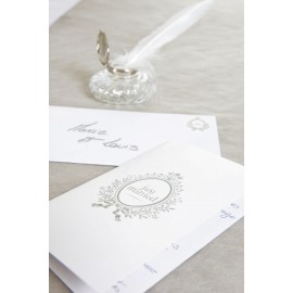 6 Cartes Just Married Blanches Cartes Invitation ou Menu