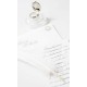 6 Cartes Just Married Blanches carte Invitation ou Menu
