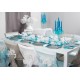 Housse de chaise bleu ciel intisse uni deco chic mariage bapteme