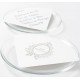 Eventail Just Married Blanc carte menu mariage ou invitation