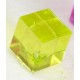 Cube vert anis transparent de deco 15 mm les 12