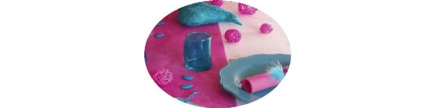 Deco Fuschia, Bleu Turquoise