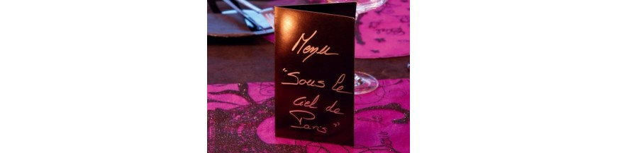 Carte invitation, menu, porte-menu